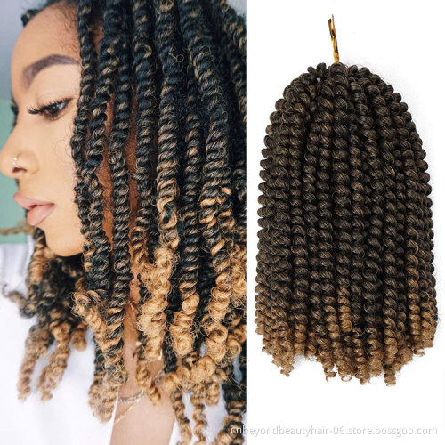 30 strands / piece  Spring Twist Synthetic crochet braid hair Ombre colored spring twist crochet braid hair extension For Kids